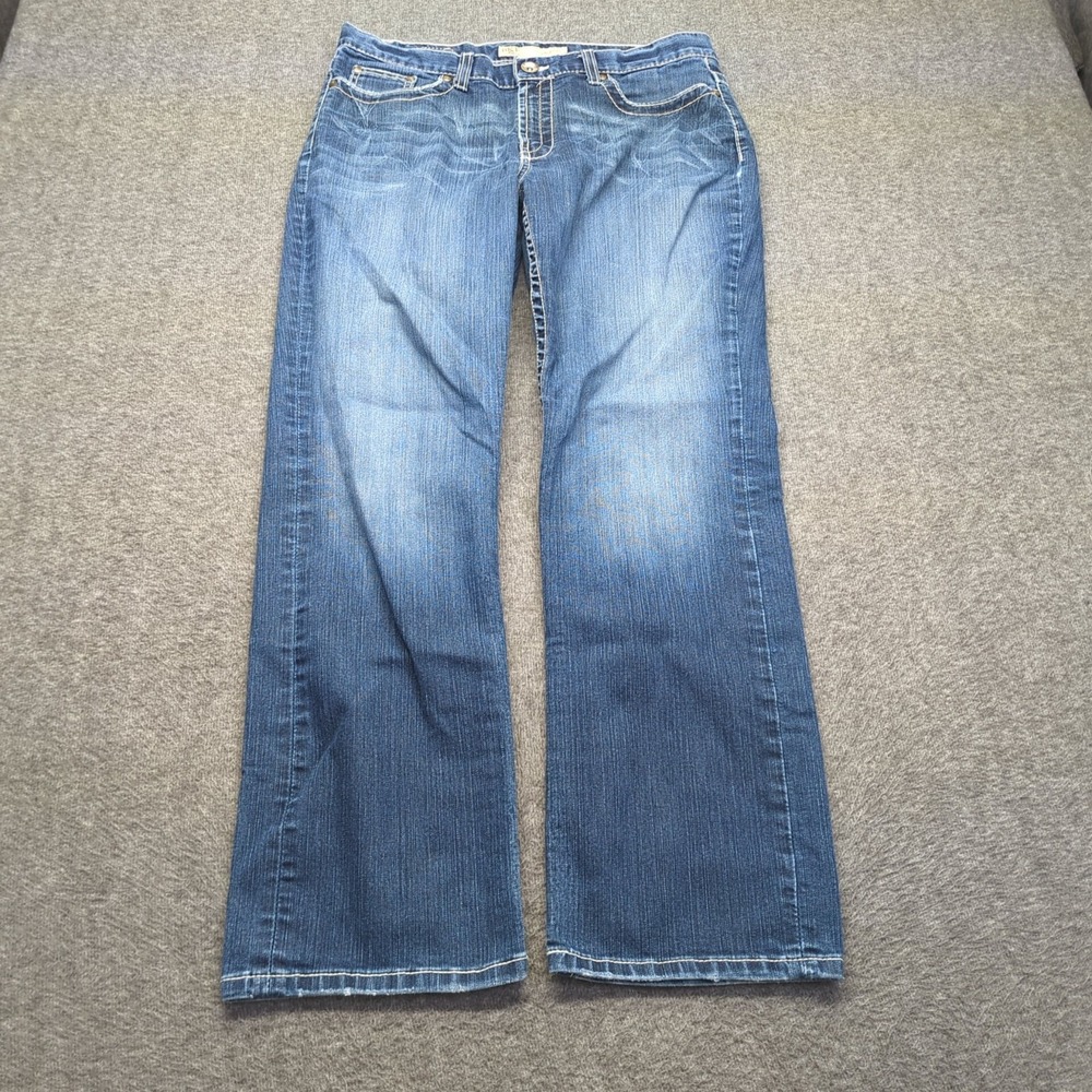 BKE‎ Jeans Womens 32 Blue Drew Boot Cut Western Cowgirl Stretch Faded Casual
